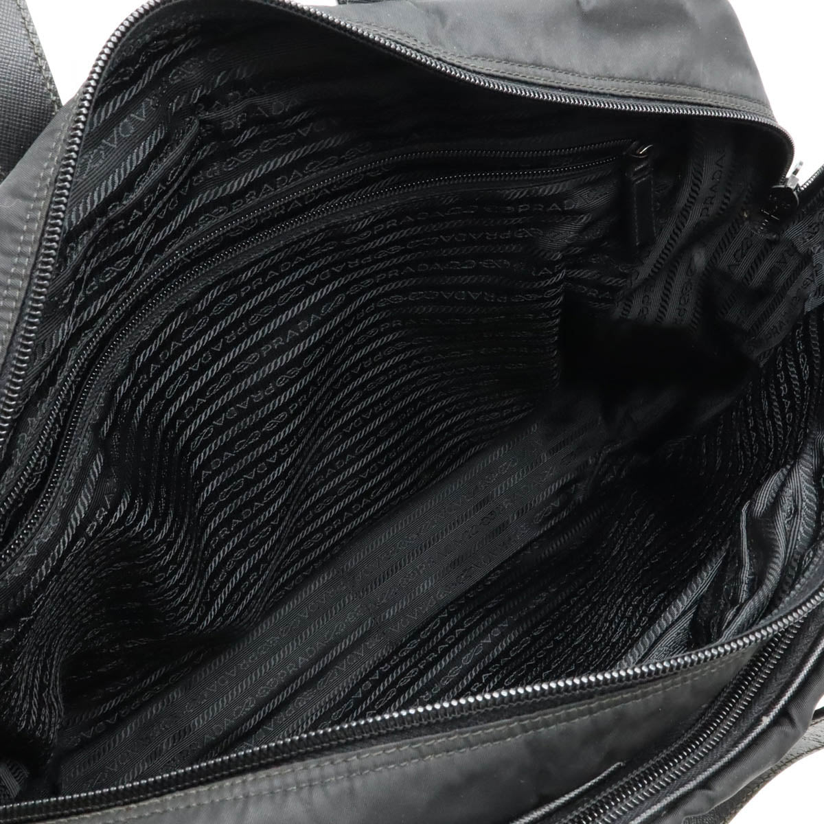 Prada Nylon Leather Business Briefcase