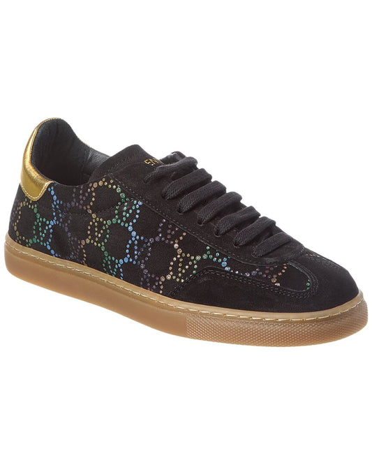Valentino By Mario Valentino Giuditta Suede Sneaker Black