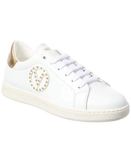 Valentino By Mario Valentino Mira Leather Sneaker White
