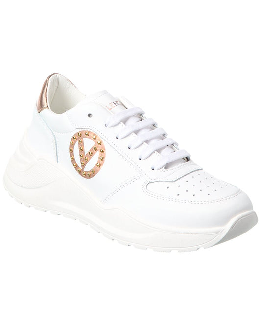 Valentino By Mario Valentino Tina Leather Sneaker White