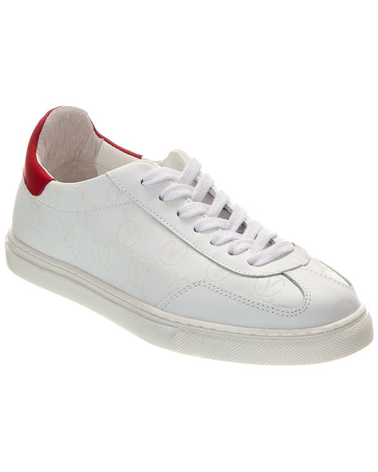 Valentino By Mario Valentino Giuditta Leather Sneaker White