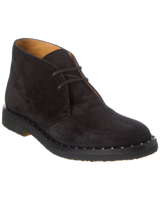 Valentino Suede Boot Black