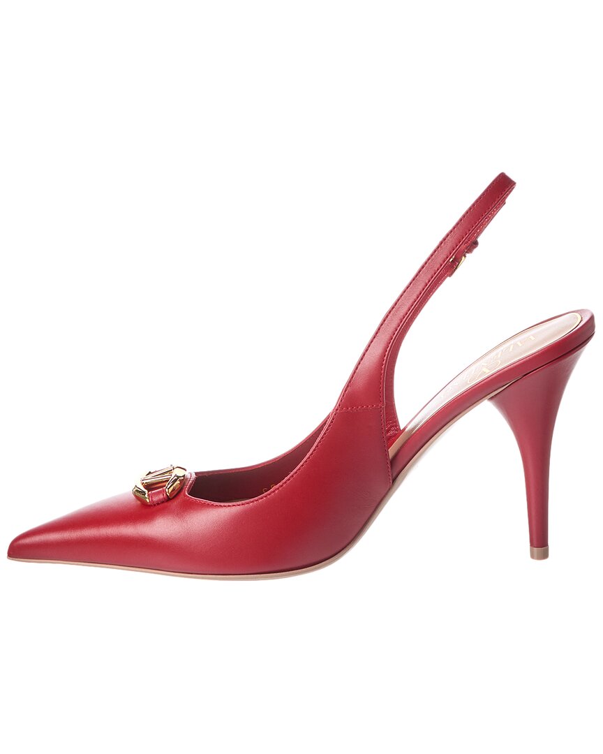 Valentino Vlogo 90 Leather Slingback Pump