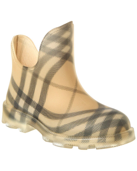 Burberry Check Marsh Low Rubber Boot Brown Multi