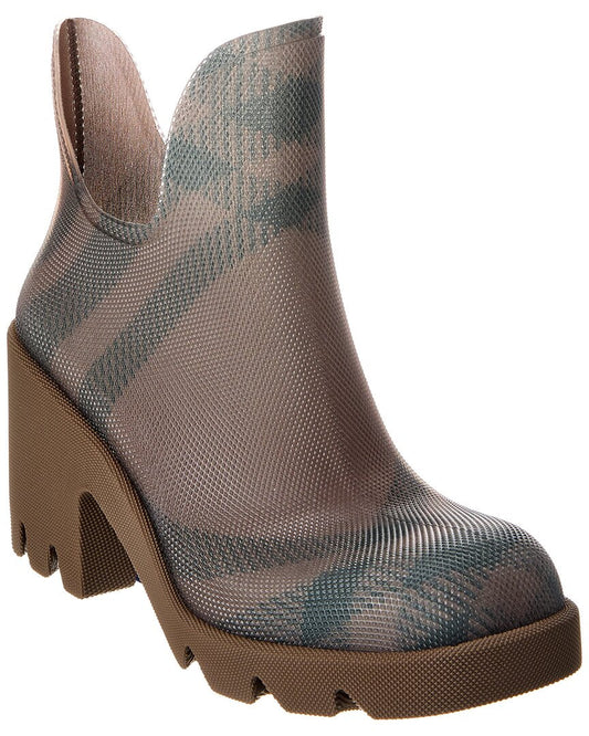 Burberry Check Rubber Bootie Green