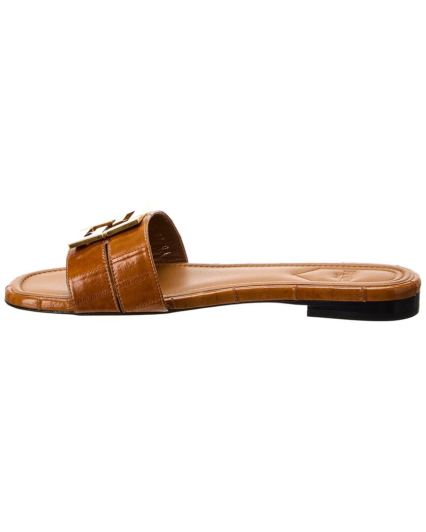 Fendi Ffold Leather Sandal