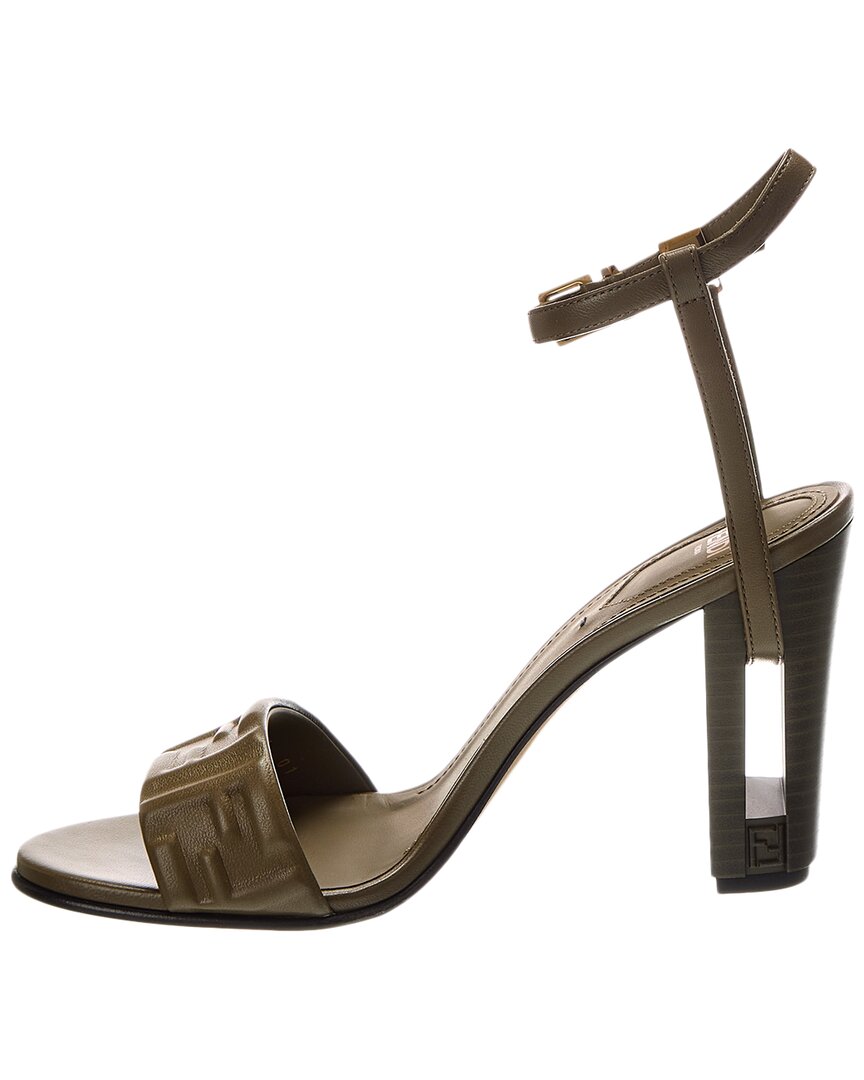 Fendi Delfina Leather Sandal