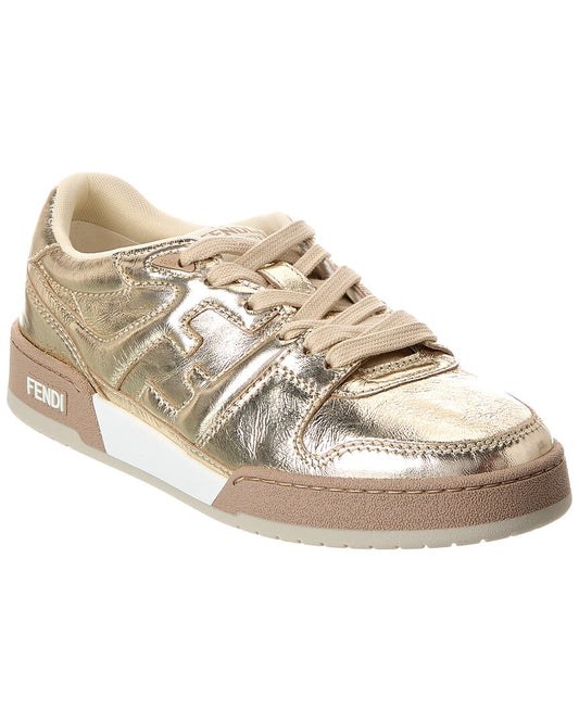 Fendi Match Leather Sneaker White