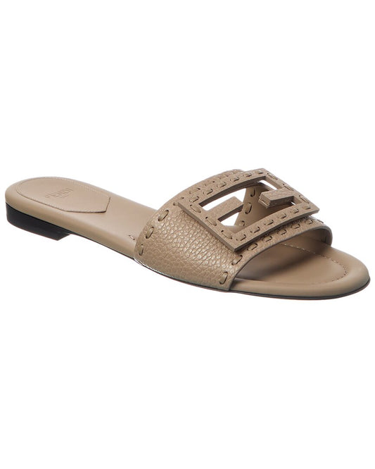 Fendi Ff Baguette Leather Sandal