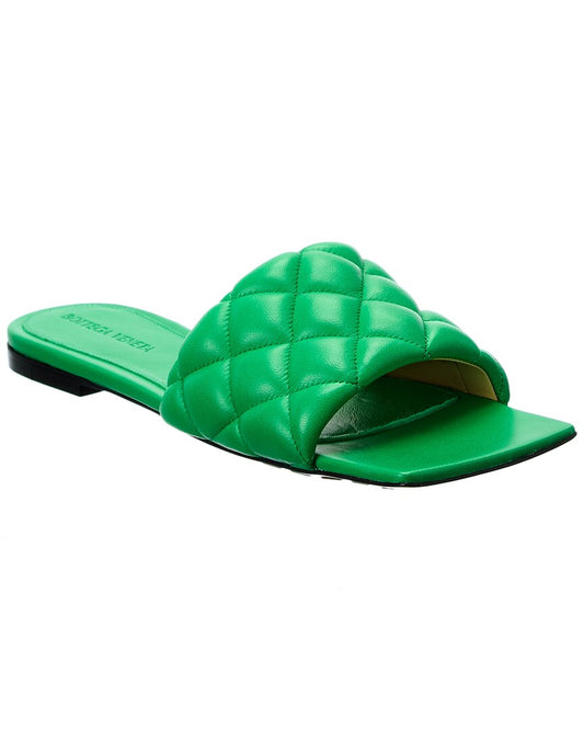 Bottega Veneta Padded Leather Sandal 38.5 Green
