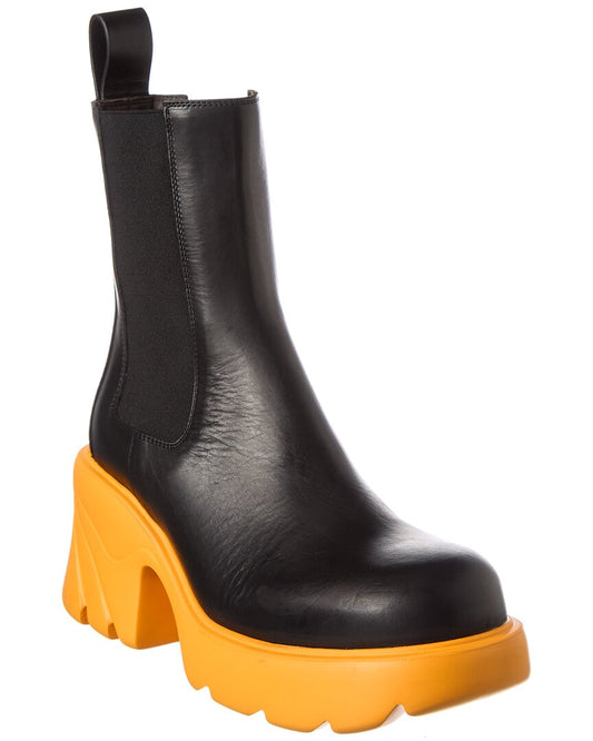 Bottega Veneta Flash Leather Bootie Black