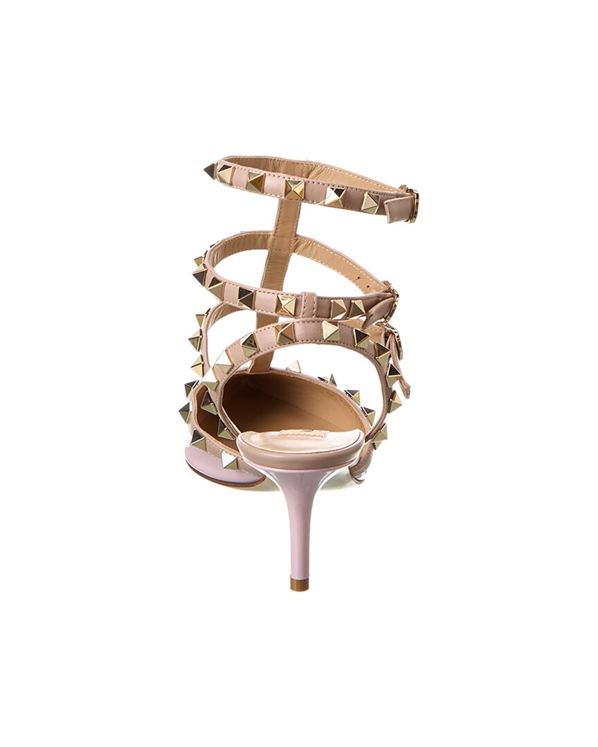 Valentino Rockstud Caged 65 Patent Ankle Strap Pump