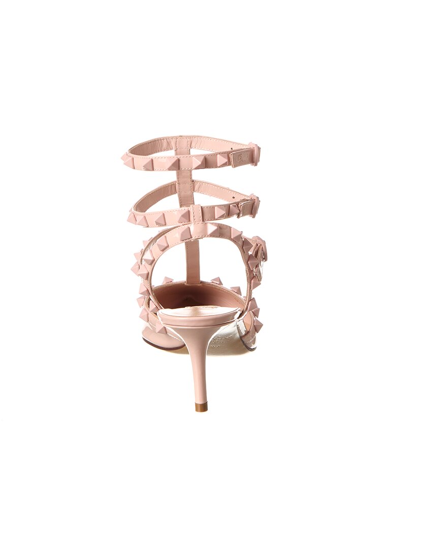 Valentino Rockstud Caged 65 Patent Ankle Strap Pump
