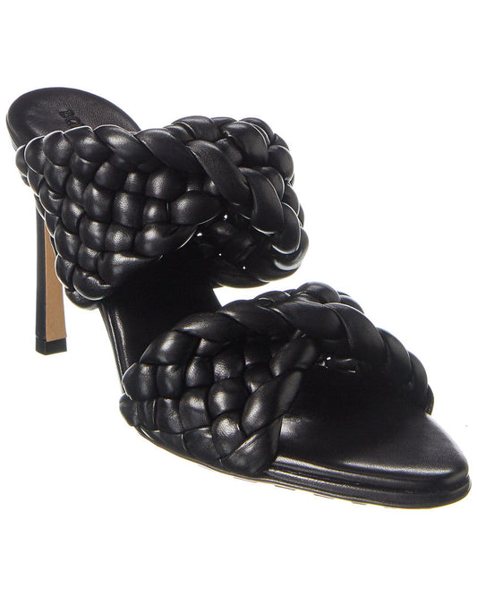 Bottega Veneta Bv Curve Leather Sandal Black