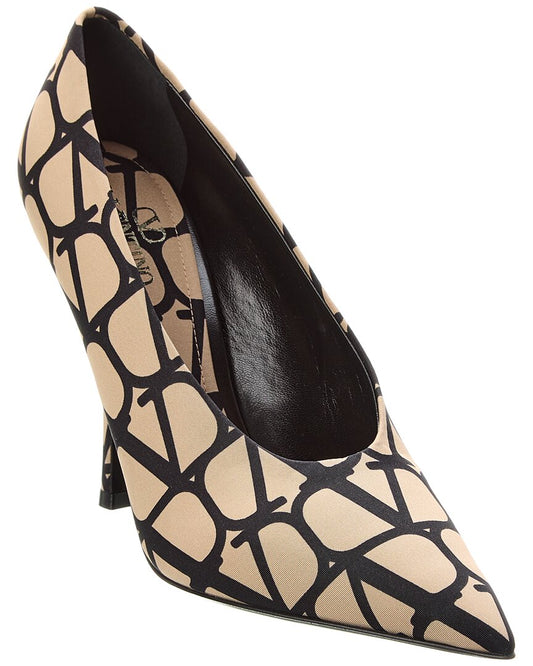 Valentino Vlogo 110 Canvas Pump Beige
