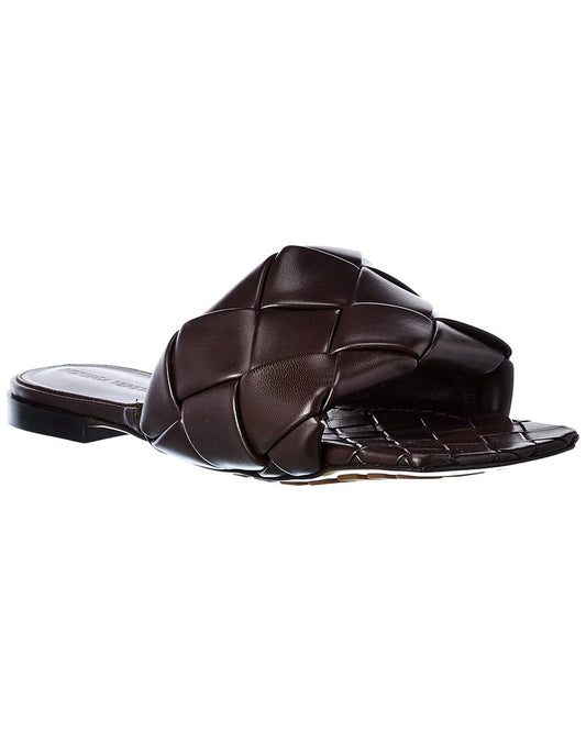 Bottega Veneta The Lido Intrecciato Leather Sandal 36 Black
