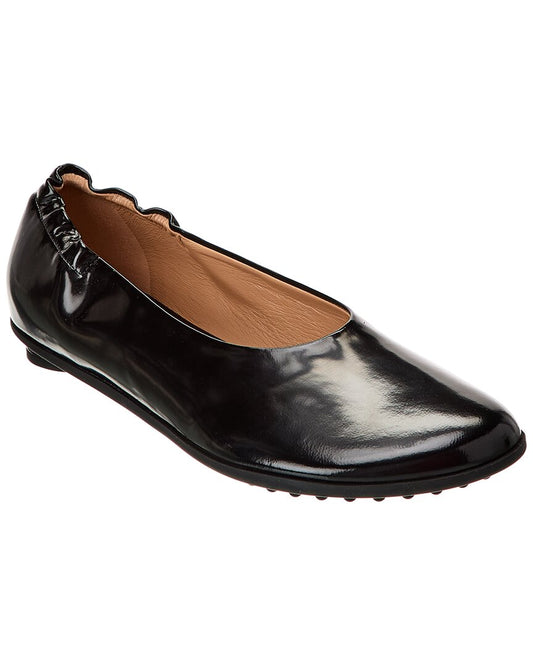 Bottega Veneta Atomic Leather Ballerina Flat Black