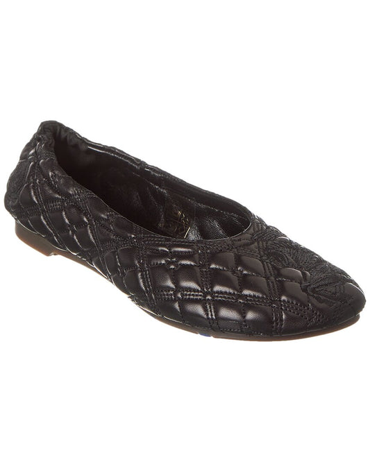 Burberry Sadler Leather Ballet Flat Black