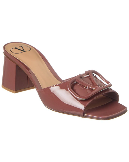 Valentino Vlogo 60 Patent Sandal Brown Multi