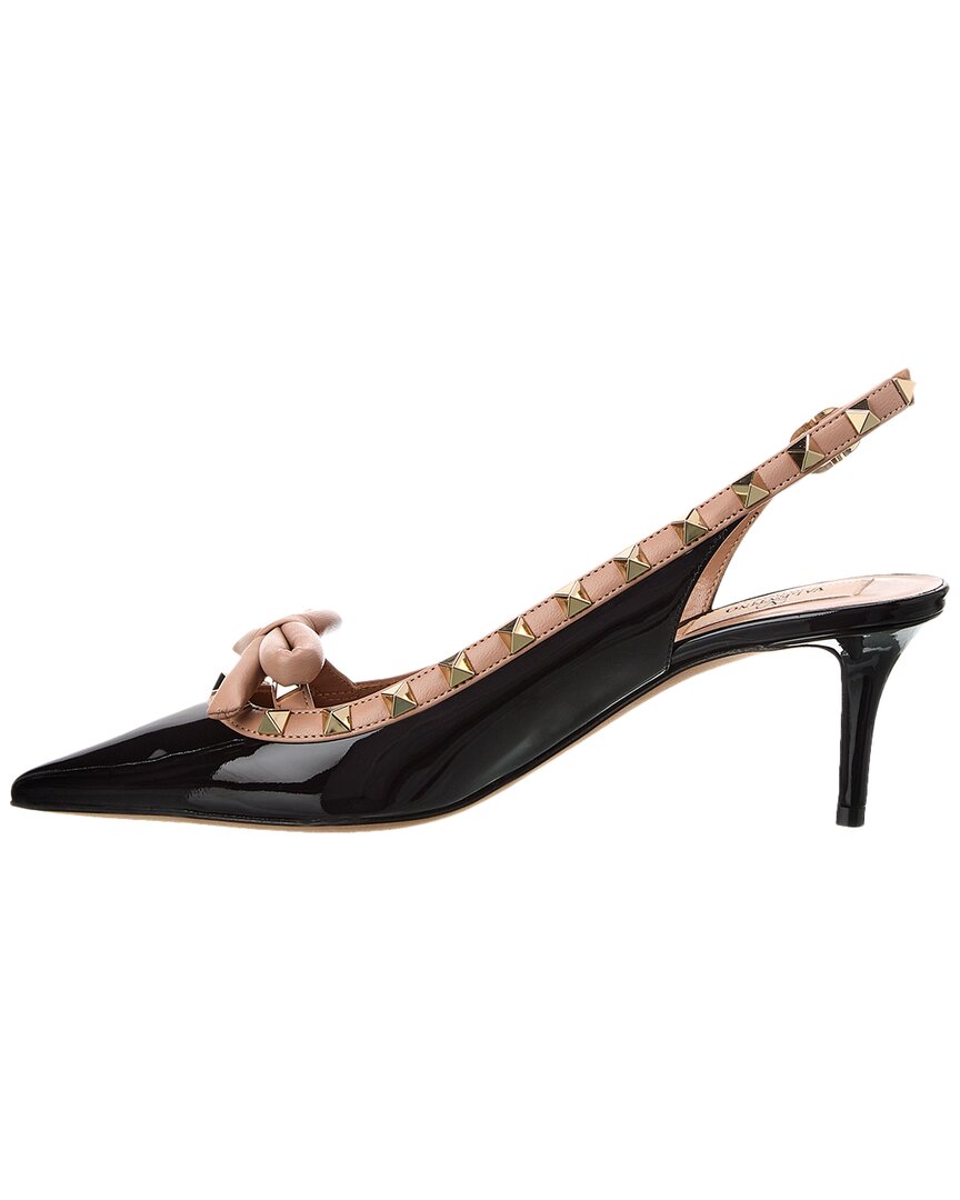 Valentino Rockstud 60 Patent Slingback Pump