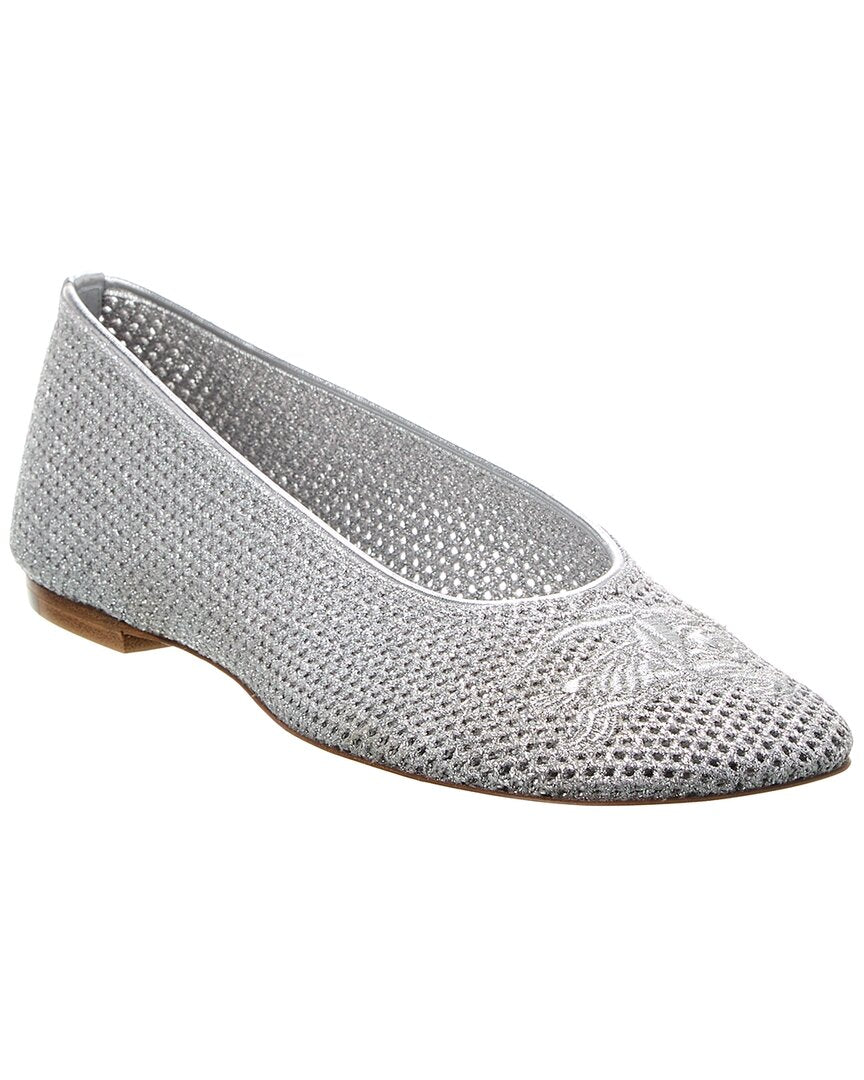 Burberry Mesh Ballet Flat Silver
