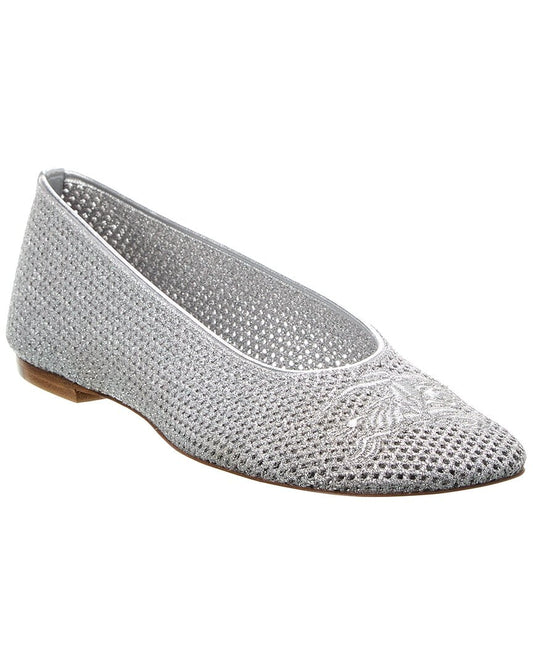 Burberry Mesh Ballet Flat Silver