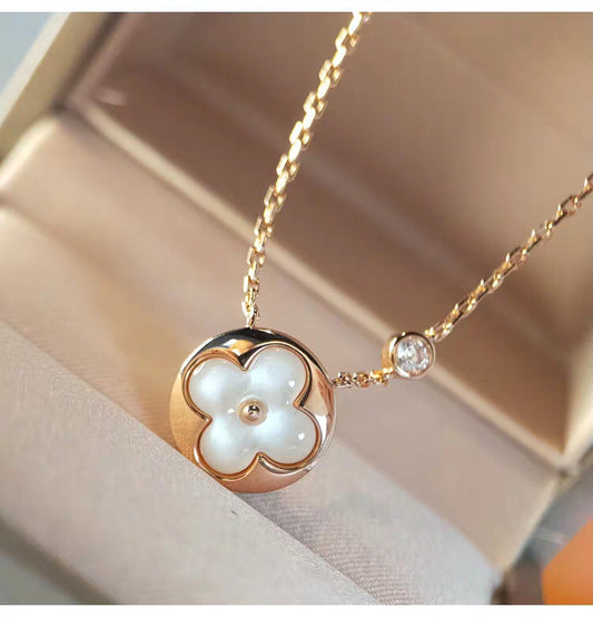 Louis Vuitton SUN MOP PINK GOLD 1 DIAMOND NECKLACE