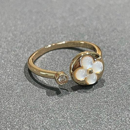Louis Vuitton SUN 1 DIAMOND PINK GOLD MOP RING