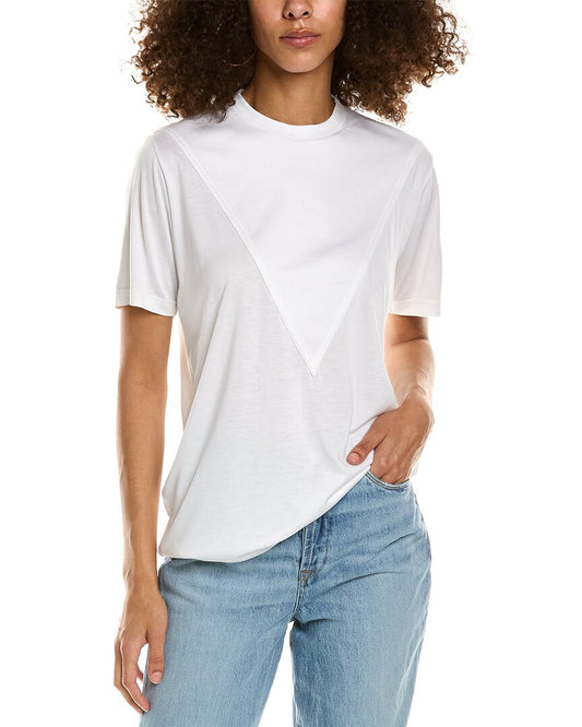 Burberry Silk-Blend T-Shirt White