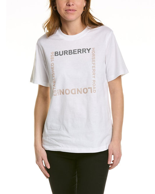 Burberry Square Print T-Shirt Regular 12 (L) White Multi