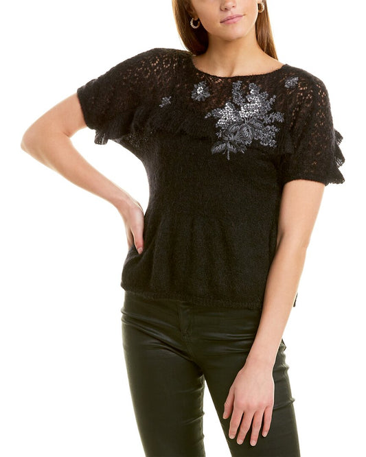 Red Valentino Mohair-Blend Sweater Regular 0 (XS) Black