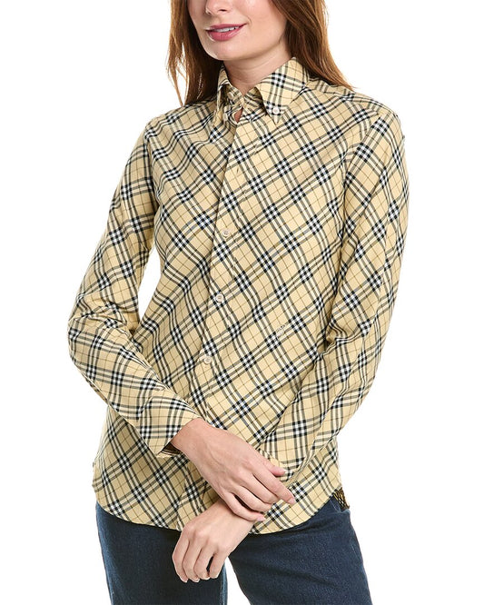 Burberry Check Shirt Brown Multi