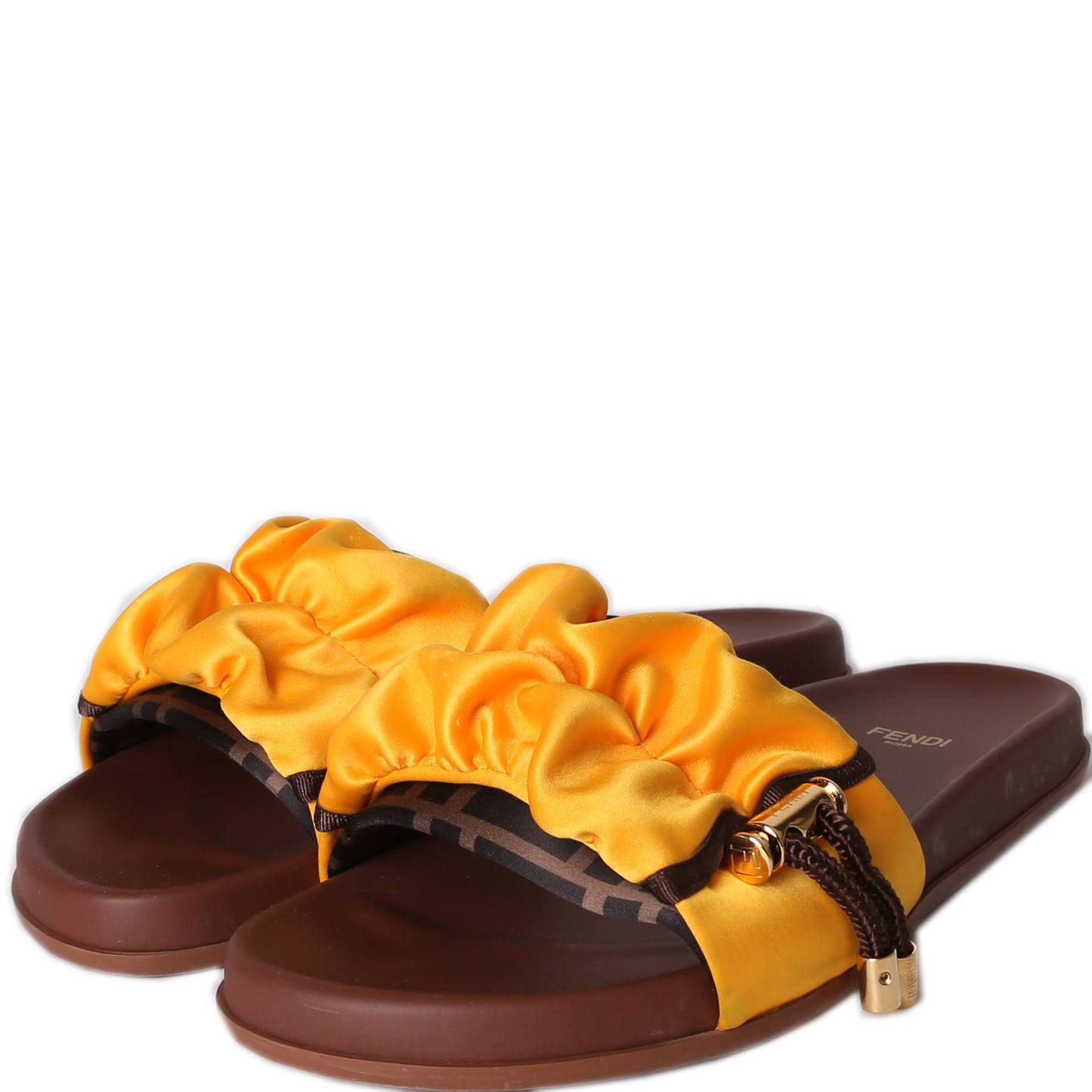 Fendi Feel Satin Slides Size 39