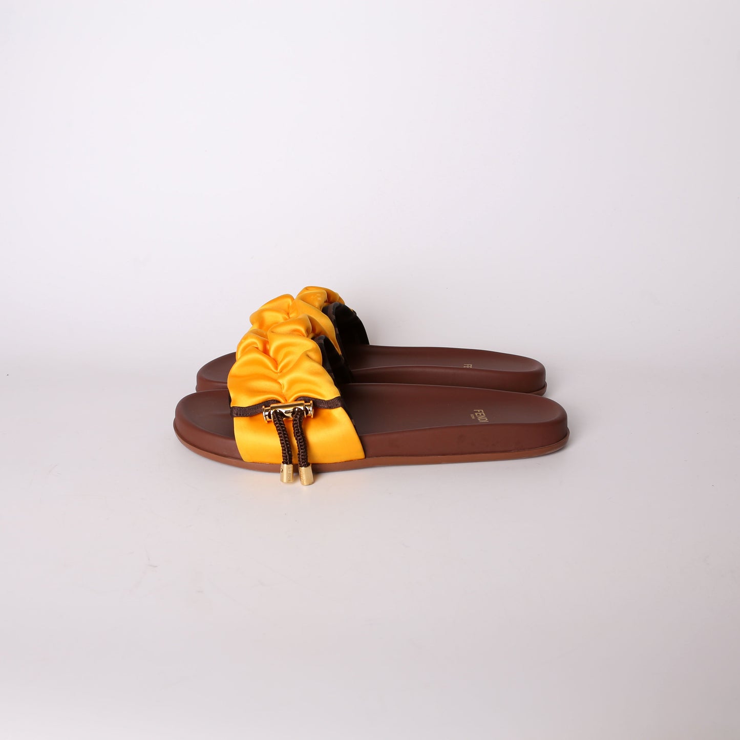 Fendi Feel Satin Slides Size 39