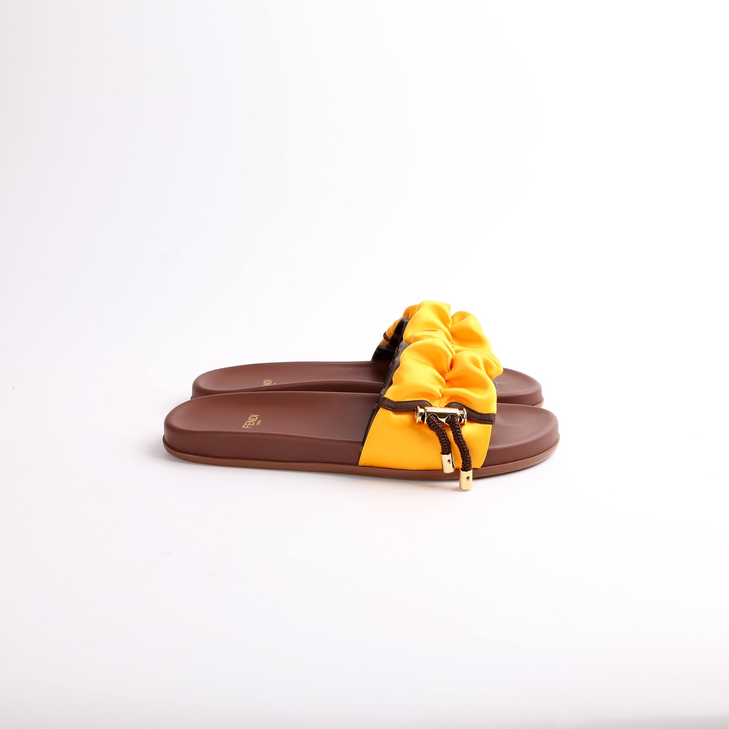 Fendi Feel Satin Slides Size 39