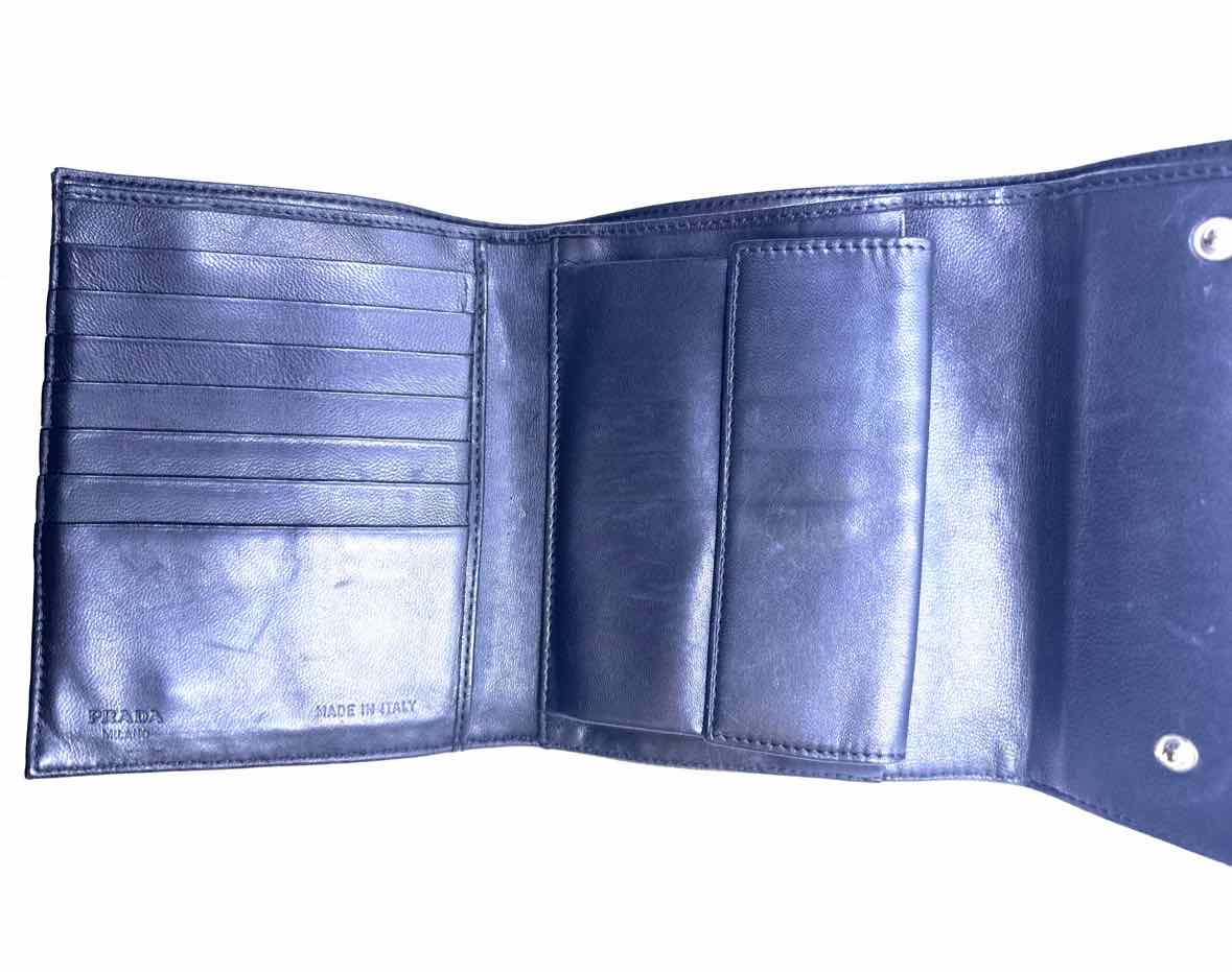 PRADA Navy Nylon Wallet