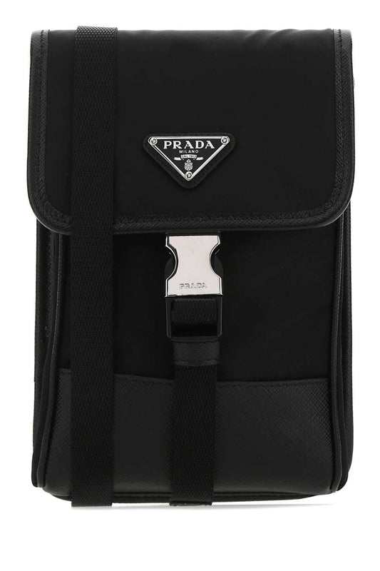 Prada Men Black Re-Nylon Phone Case