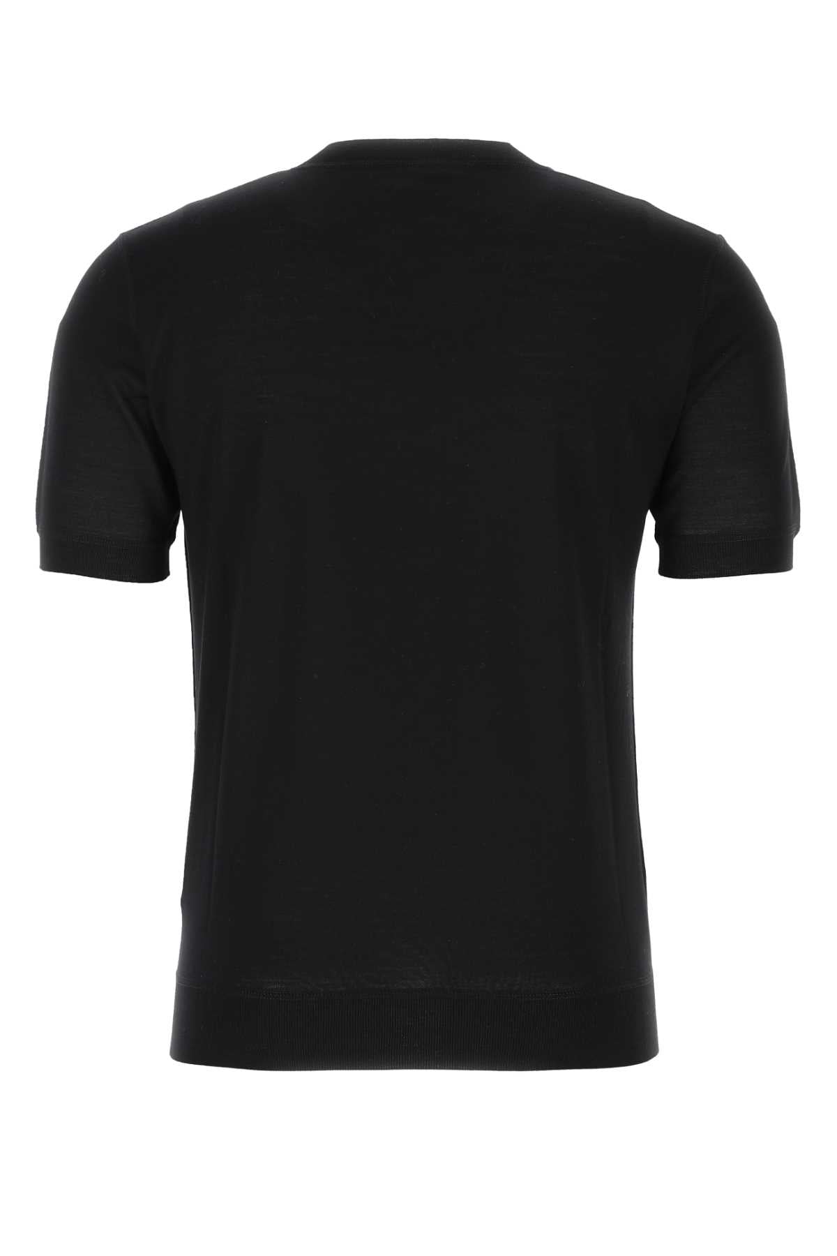 Prada Men Black Wool T-Shirt