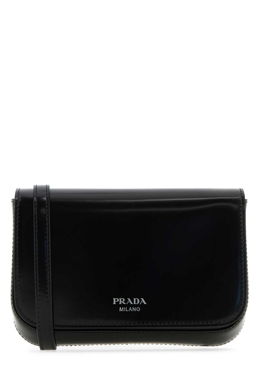 Prada Men Black Leather Crossbody Bag