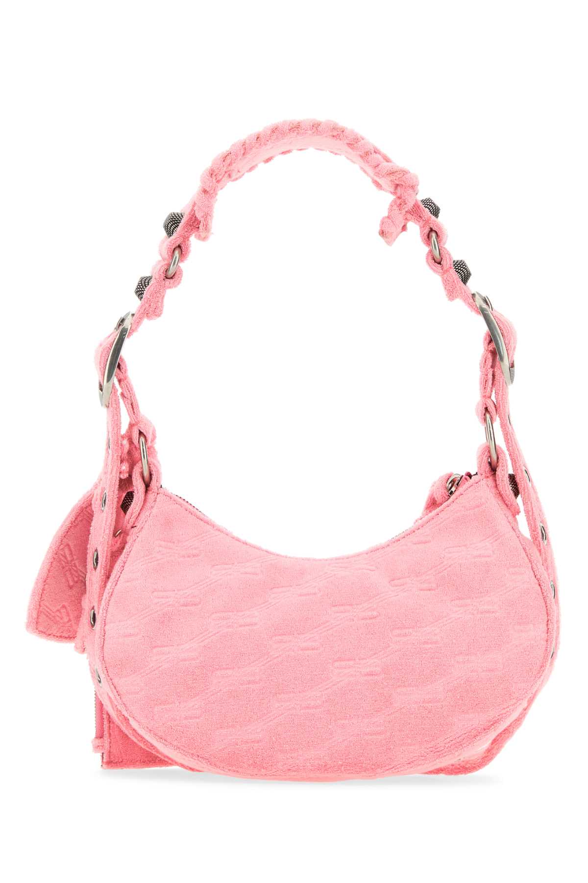 Balenciaga Women Pink Terry Fabric Le Cagole Xs Shoulder Bag