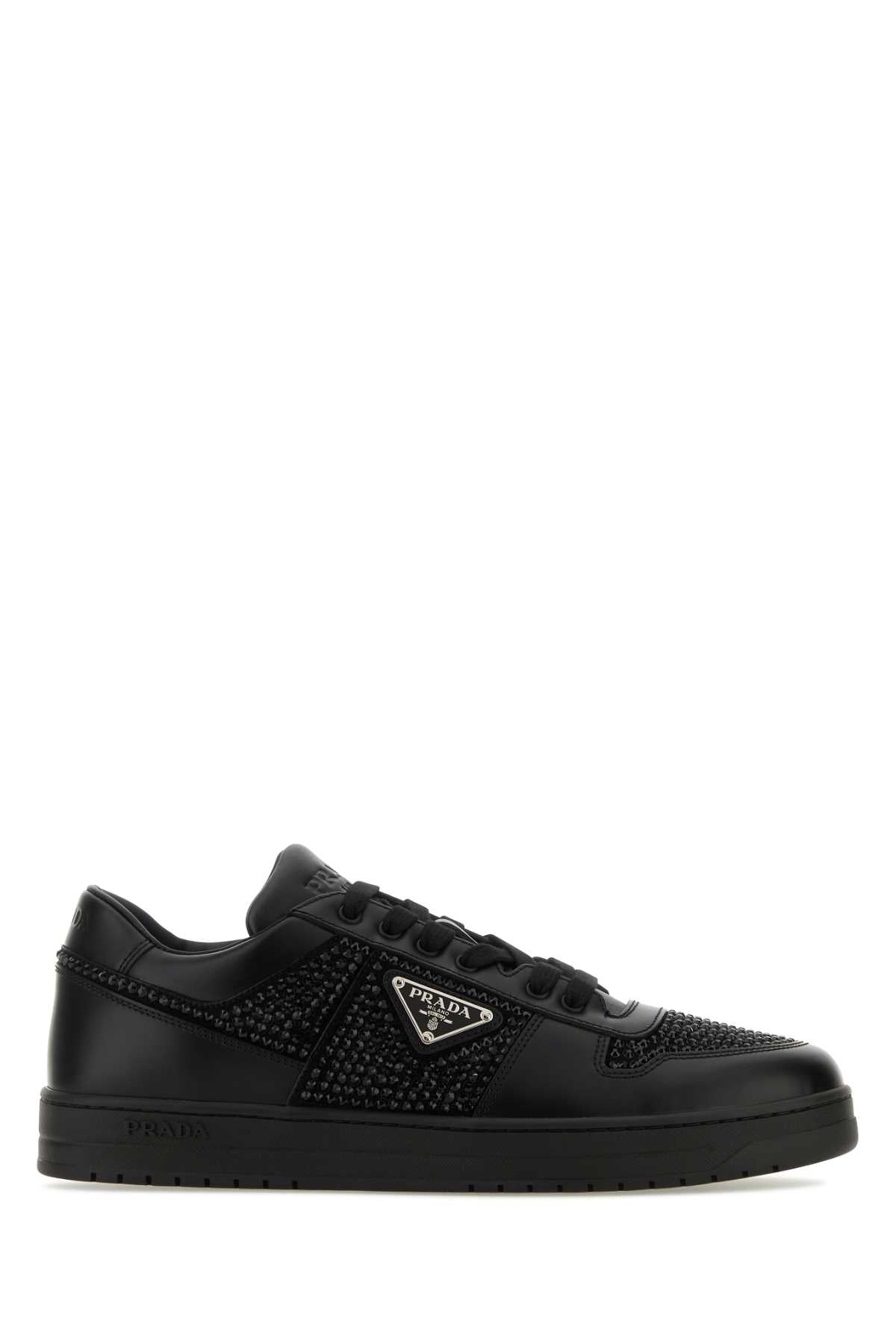 Prada Men Black Leather Sneakers