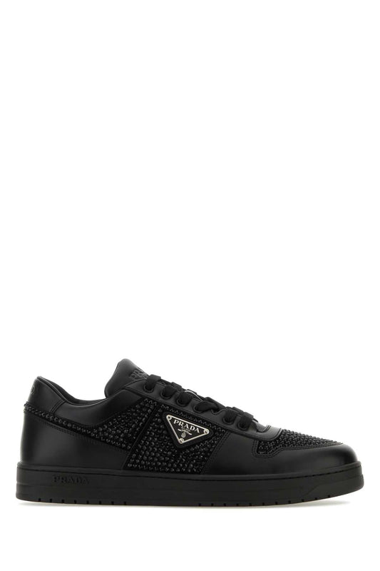 Prada Men Black Leather Sneakers