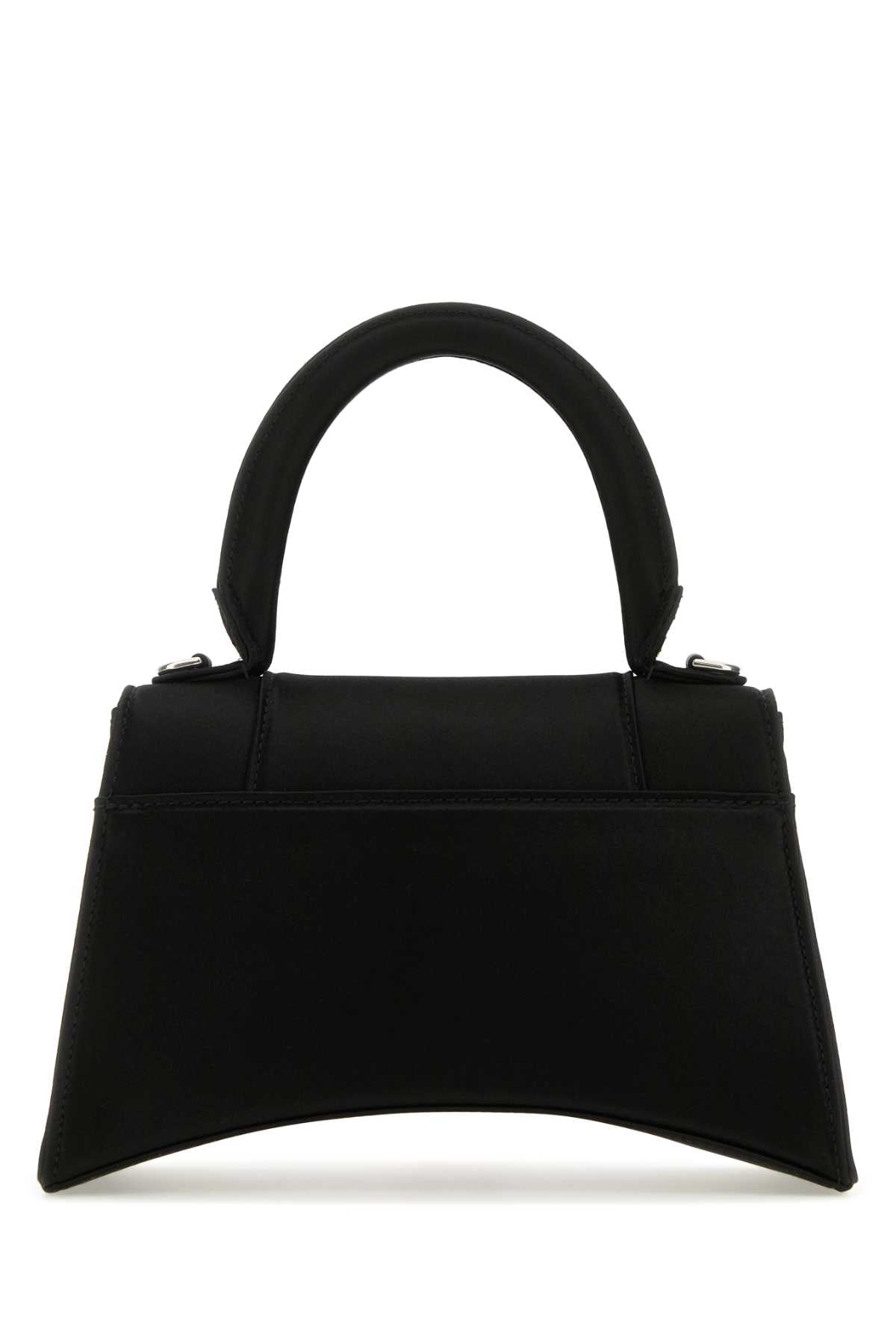Balenciaga Women Black Satin Small Hourglass Handbag