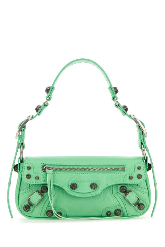 Balenciaga Women Light Green Leather Le Cagole Sling Xs Shoulder Bag
