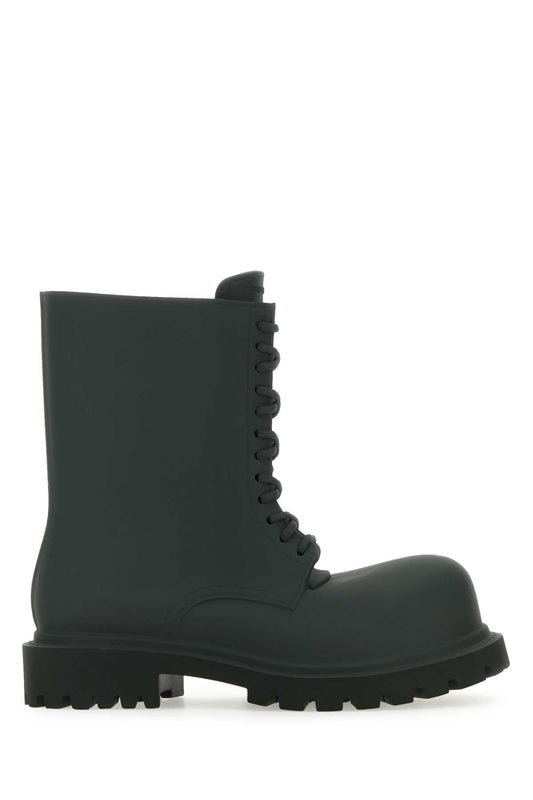 Balenciaga Men Bottle Green Eva  Boots