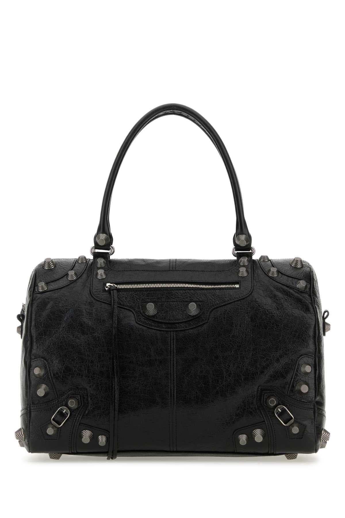 Balenciaga Men Black Nappa Leather Le Cagole Shopping Bag