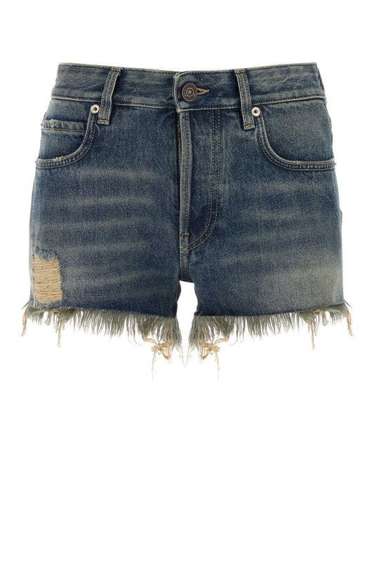 Balenciaga Women Denim Shorts
