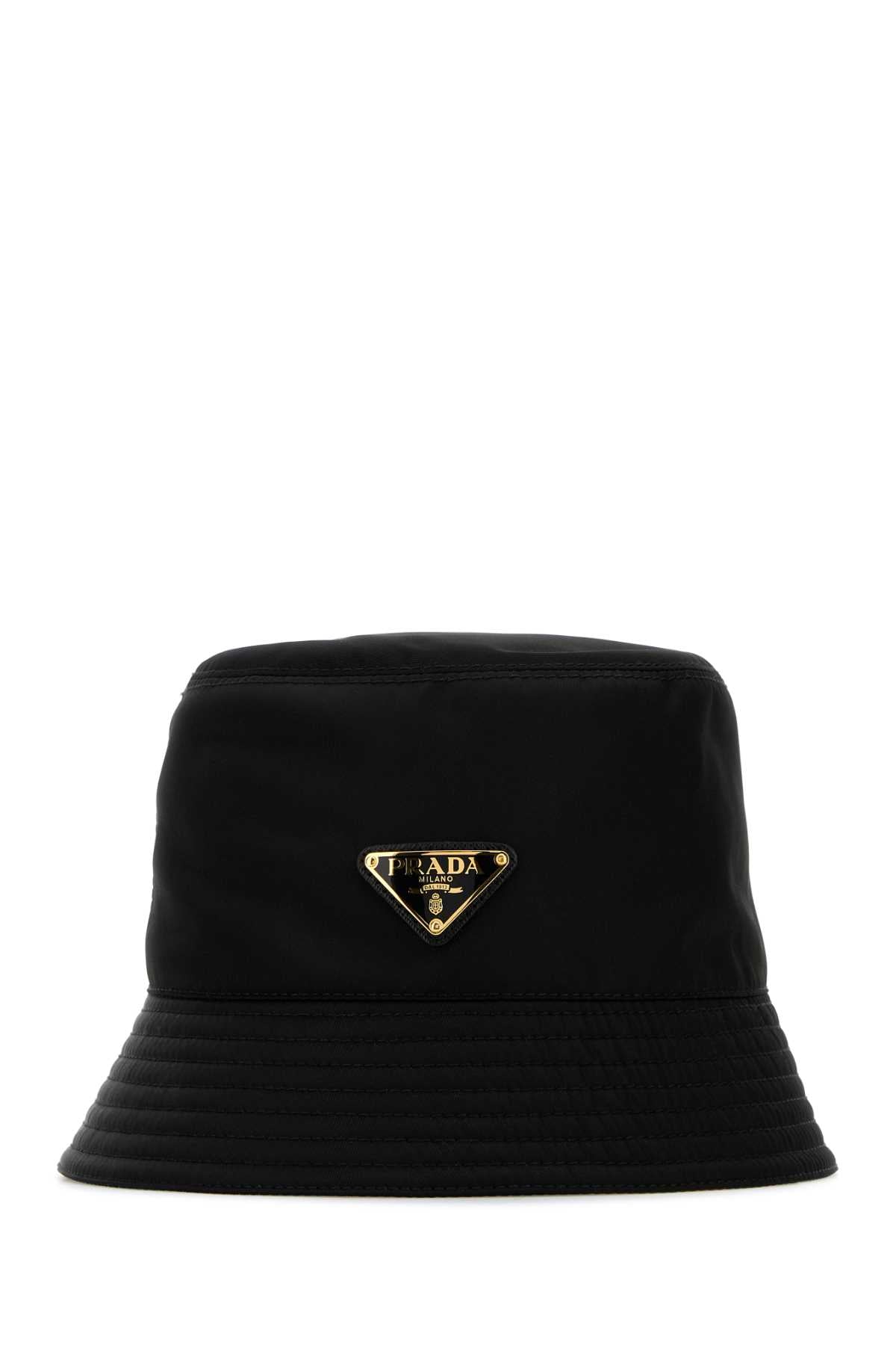 Prada Women Black Re-Nylon Bucket Hat