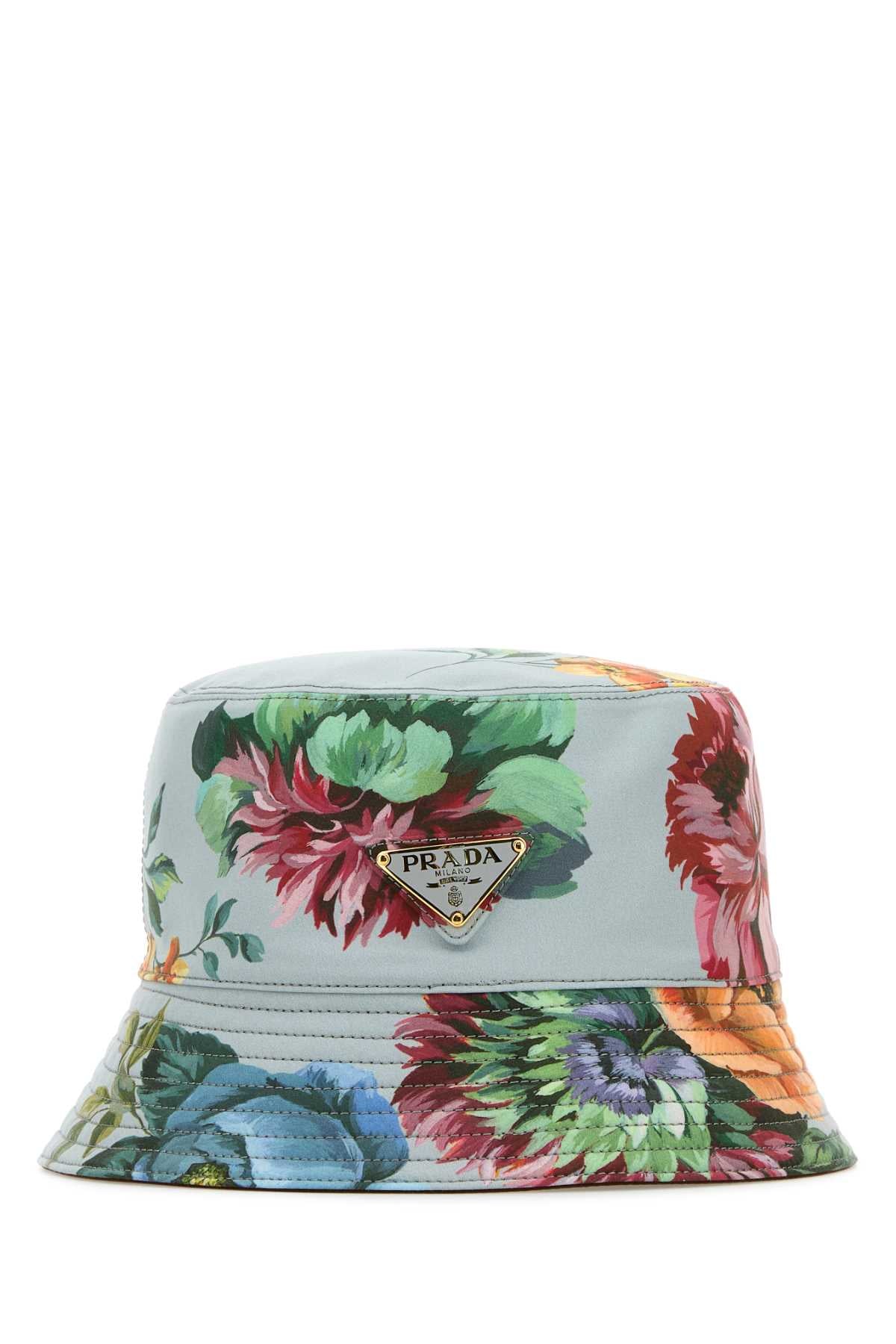Prada Women Printed Cotton Bucket Hat