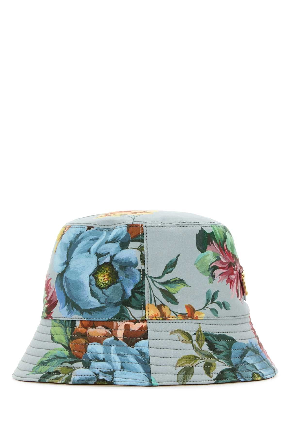Prada Women Printed Cotton Bucket Hat